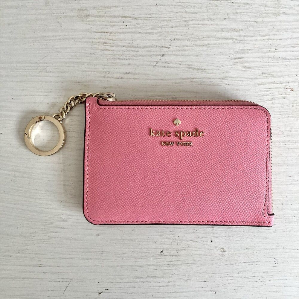 Kate Spade Madison Zip Around Card Holder Blossom Pink Minimalist Cute